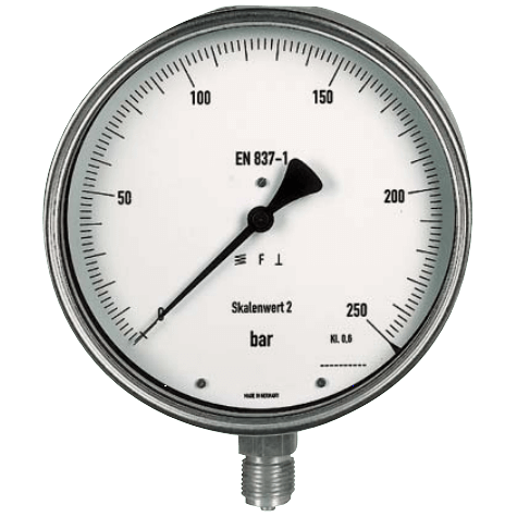 Kobold Bourdon Tube Pressure Gauge, MAN-F